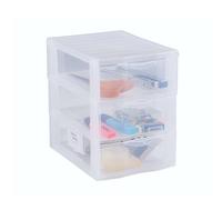 Sundis Orgamix Mini Storage Tower Plastic Clear/Silver, transparent, L25.5 x l.18,5 x H25,5cm