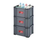 Sundis set of 3 MASTER BOX, 17L - Modular and stackable - Anthracite grey