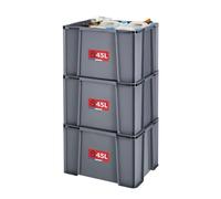 Sundis set of 3 MASTER BOX, 45L - Modular and stackable - Anthracite grey