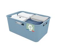 SUNDIS Vibes Plastic Laundry Basket 40L Large Capacity Blue Article 4 Ergonomic Handles