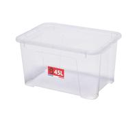 Sundis View Box, 45L Clear Plastic Storage Box with Lid, Stackable and Stackable, Multi-Use Ideal for Storing Toys, Clothes and Documents