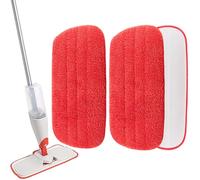 SunDiss 2 Pack Replacement Heads for OXO Good Grips Microfiber Reusable Mop | Heads for Hardwood & Tile Floors | Machine Washable Wet/Dry Cleaning Cloths (No Mop)