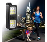 Sundonix Dog Walking Clip On Torch - Body Chest Wrist Light for Runners Led Flashlight Hands Free Night Running Safety for The Dark Rechargeable Portable Camping Hiking (Black)