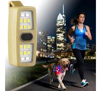 Sundonix Dog Walking Clip On Torch - Body Chest Wrist Light for Runners Led Flashlight Hands Free Night Running Safety for The Dark Rechargeable Portable Camping Hiking (Khaki)