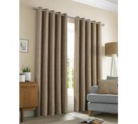 Sundour Amberley Eyelet Ring Top Curtains Brown