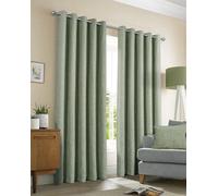 Sundour Amberley Eyelet Ring Top Curtains Green