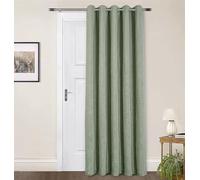 Sundour Amberley Chenille Eyelet Door Curtain - Green - 66 x 84"