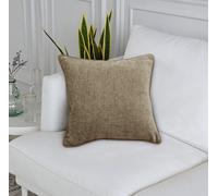 Sundour Amberley - Thermal Interlined Chenille Curtains - Eyelet - 100% Polyester (Earth, Cushion Cover 18'' X 18'' (Single))