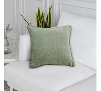 Sundour Amberley - Thermal Interlined Chenille Curtains - Eyelet - 100% Polyester (Sage, Cushion Cover 18'' X 18'' (Single))