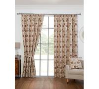 Sundour Aylesbury Natural Pencil Pleat Curtains 90x54 Pair