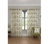 Sundour Bamford - Fully Lined Abstract Curtains - Eyelet - Polycotton (Fennel, Cushion Cover - 18'' X 18'' (Single))