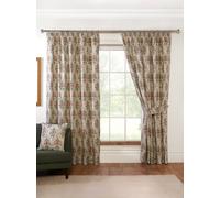 Sundour Buttermere Floral Pencil Pleat Curtains 90 x 90 In Neutral