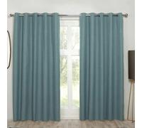 Sundour Cosmos Denim Eyelet Ready Made Eyelet Curtains - Denim - 90x72" - Curtains