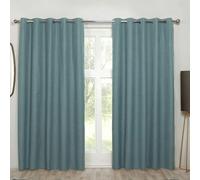 Sundour Cosmos Denim Eyelet Ready Made Eyelet Curtains - Denim - 90x90" - Curtains
