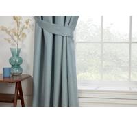 Sundour Eclipse - 100% Blackout Thermal Self-Lined Curtains - Eyelet - 100% Polyester (Duck Egg, Tie Backs 26''(Pair))
