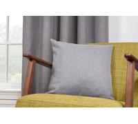 Sundour Eclipse - 100% Blackout Thermal Self-Lined Curtains - Eyelet - 100% Polyester (Pewter, Cushion Cover - 18'' X 18'' (Single))