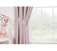 Sundour Eclipse - 100% Blackout Thermal Self-Lined Curtains - Eyelet - 100% Polyester (Rose, Tie Backs 26''(Pair))