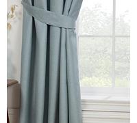 Sundour Eclipse Blackout Pencil Pleat Curtains Duck Egg Blue 66x54 Fully Lined Curtain Pair