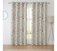Sundour Hampshire Fully Lined Floral Eyelet Curtains Multi 66x72