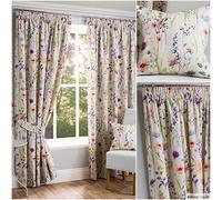 Sundour Hampshire Floral Pencil Pleat Curtains 46x72 In Multi