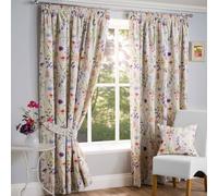 Sundour Hampshire Pencil Pleat Curtains, Half Panama Polycotton, Multi (66 x 90)