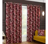Madrid Wine Eyelet Curtains 66x90"