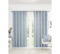 Sundour Sade - Fully Lined Floral Curtains - Eyelet - Polycotton (Blue, Cushion Cover - 18'' X 18'' (Single))