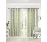 Sundour Sade - Fully Lined Floral Curtains - Eyelet - Polycotton (Green, Cushion Cover - 18'' X 18'' (Single))