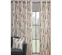 Sundour Santa Maria Printed Floral Eyelet Curtains Orange