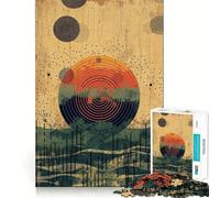 Sundown Fields 1000 Pieces Jigsaws Adults Puzzles Gifts Brain Workout Toy Relaxed Mind Art Assembly Memorable Gift 38x52cm