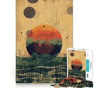 Sundown Fields Jigsaw Puzzles for Teenagers 1000 Pieces Mind Puzzle Peaceful Fun Art Assembly Lovely Gift 38x26cm
