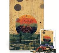 Sundown Fields Jigsaw Puzzles for Teenagers 1000 Pieces Mind Puzzle Peaceful Fun Art Assembly Lovely Gift 38x26cm