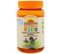 Sundown Naturals Kids, Complete Multivitamin Gummies, Miles from Tomorrowland, Grape, Orange & Cherry Flavored, 60 Gummies