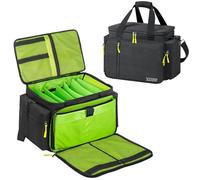 SUNDOY Large DJ Gig Bag, Travel DJ Cable File Bag with Detachable Bottom & Dividers for Cords, DJ Gear, Sound Equipment, Musical Instrument Accessories