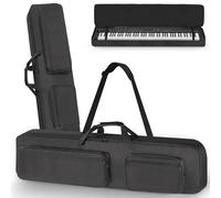 SUNDOY Slim 88 Key Keyboard Gig Bag for Electric Piano, Keyboard Backpack Case Made from 600D Oxford with 10mm Full Cotton Padded, Durable for Use (137x17x33-cm)