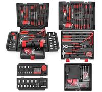 Sundpey 132-PCs Car Tool Kit - General Basic Portable Home and Automotive Repair Tool Set with Drawer for Men Women with Pickup & Hook & Fastener & Valve Stem Removal Tools for Car RV Truck Motorcycle