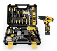 Sundpey 166-Piece Portable Small Home Tool Kit Set with 12V Cordless Drill