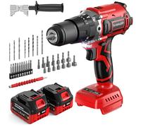 SundpeyPRO 118N·m 21V Brushless Cordless Power Hammer Drill Set with Case