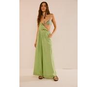 Sundrenched Dungarees by free-est at Free People in Nile Green, Size: XS - female
