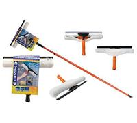 SUNDRY Telescopic Conservatory 3.5m Window Glass Cleaning Cleaner Kit With Squeegee Soft Rubber Window Mop Aluminium Metal Pole
