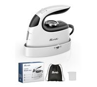 Sundu Mini Travel Iron & Steamer, 1000W Portable Garment Steamer with 300 Holes, 90ml Tank, Lockable Safety Base, Digital Temp Control for Clothes, Sewing, Quilting