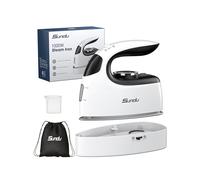 Sundu Mini Travel Iron & Steamer, 1000W Portable Garment Steamer with 300 Holes, 90ml Tank, Lockable Safety Base, Digital Temp Control for Clothes, Sewing, Quilting