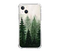 Sundwugzh Watercolor Tree Spruce Case Compatible with iPhone 14 Plus, Green Forest Nature Art Case for iPhone 14 Plus for Teen Men Women, Trendy Cool TPU Bumper Case Cover