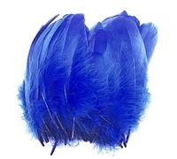 Suneast 100 Pcs Natural Crafts Goose Feathers for DIY Dream Catchers Earrings Craft Wedding Home Party Festival Decorations Baby Shower Decor - 15-20cm - Dark Blue
