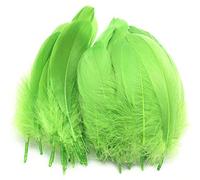 Suneast 100 Pcs Natural Crafts Goose Feathers for DIY Dream Catchers Earrings Craft Wedding Home Party Festival Decorations Baby Shower Decor - 15-20cm - Green