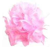 Suneast 300 Pcs Natural Crafts Goose Feathers for DIY Dream Catchers Earrings Craft Wedding Home Party Festival Decorations Baby Shower Decor - 8-12cm - Pink