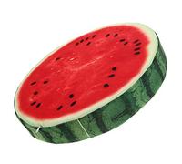 Suneast 3D Funny Plush Fruit Design Round Seat Cushion Toy Creative Fruit Shaped Sofa Seat Pillow Bolster For Dining Living Room Patio Garden Office Coffee Shop - Watermelon