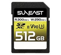 SUNEAST Japan 512GB SD Card for Cameras, V90 UHS-II SDXC Memory Card | Up to 300MB/s Read, 280MB/s Write, V90 U3 C10, Sustained Write for 8K Video & RAW Continuous Shooting, Professional Cameras
