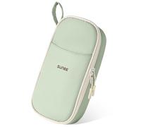 SUNEE Large Capacity Pencil Case with Compartments and Handle, Aesthetic Pen Pouch Organizer, Big Storage Portable Pencil Bag for Girls, Boys, Adults, School and Office Stationery, Light Green