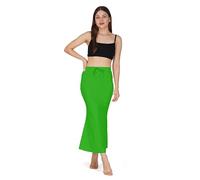 Sunehla Deal Saree Shapewear Petticoat for Women | Mermaid Style | Drawstring & Elastic Waist | Stretchable Inner Skirt (Green, Large)